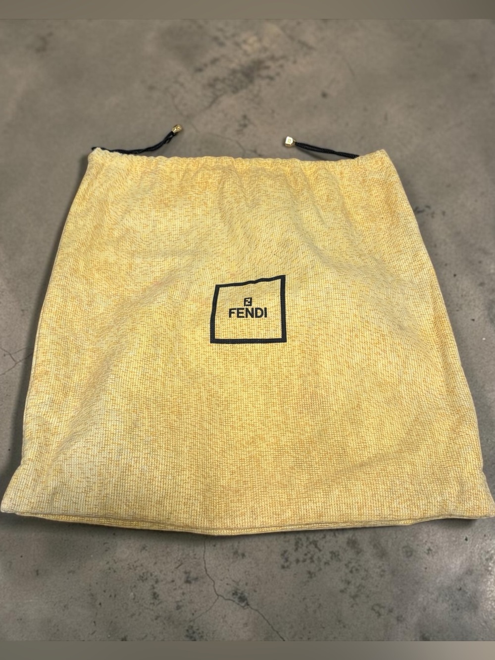 Fendi Yellow  Drawstring Dust bag